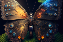 Blooper1980_a_biomechanical_butterfly_on_an_leafe_in_the_jungle_feaab43c-4a16-4d50-a76c-7e4de96b942f