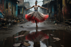 blooper1980_a_woman_is_dancing_on_a_street_in_a_slum_in_the_sty_6f12f055-e8a3-4d0a-9226-e8fab35568bd